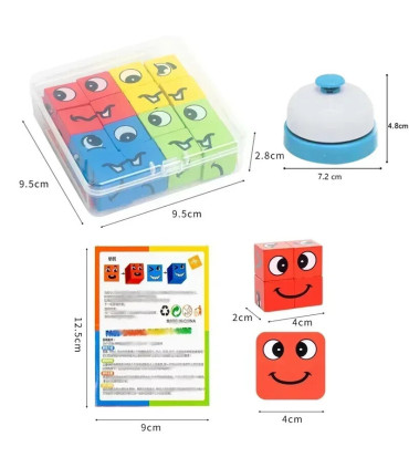 Jeu créatif construction faces émotions enfants