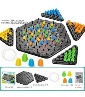 [Triangle Chess A] JOTriangle-Jeu explorez ecs pour enfants, bande élastique, puzzle de géométr