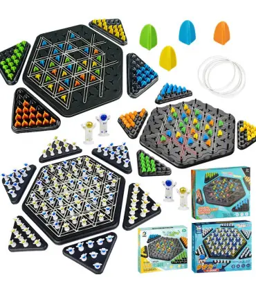 [Triangle Chess A] JOTriangle-Jeu explorez ecs pour enfants, bande élastique, puzzle de géométr