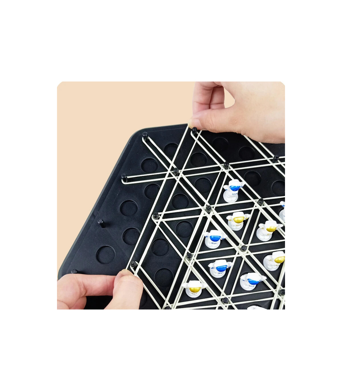 [Triangle Chess A] JOTriangle-Jeu explorez ecs pour enfants, bande élastique, puzzle de géométr