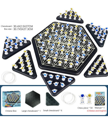 [Astronaut Chess] JOTriangle-Jeu explorez ecs pour enfants, bande élastique, puzzle de géométri