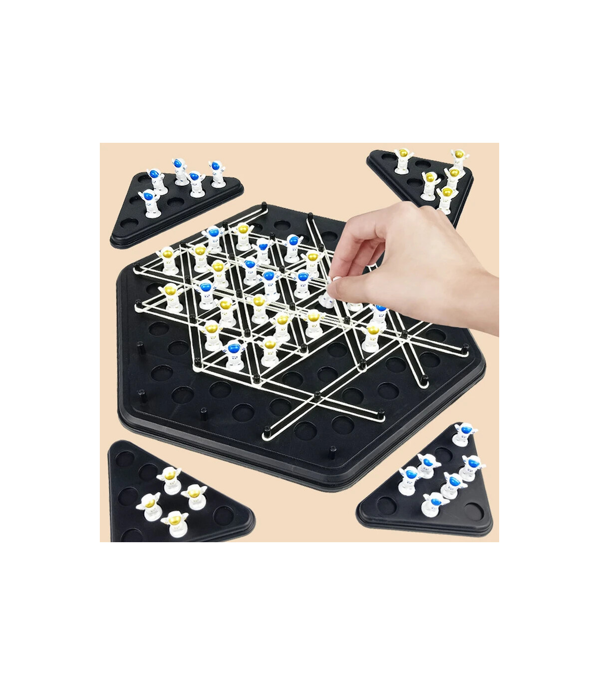 [Astronaut Chess] JOTriangle-Jeu explorez ecs pour enfants, bande élastique, puzzle de géométri