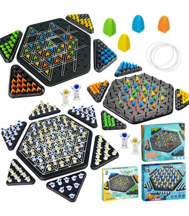[Triangle Chess B] JOTriangle-Jeu explorez ecs pour enfants, bande élastique, puzzle de géométr