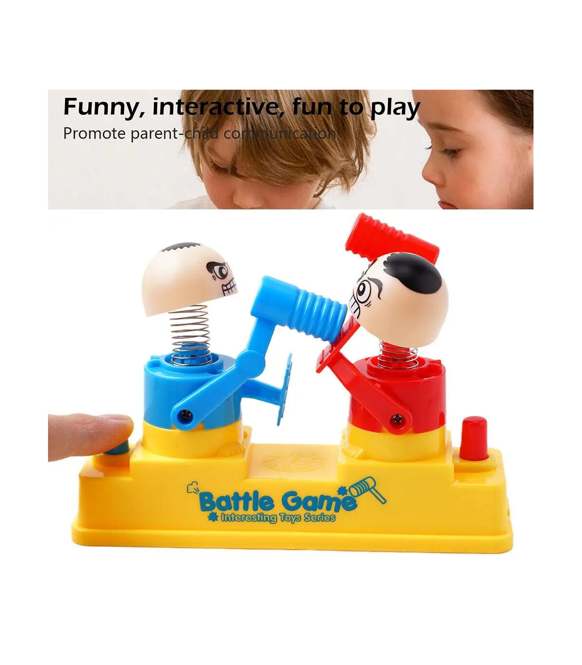 [Gris clair] Mini doigts, jeux de combat à deux joueurs, jeux Parent-enfant, jouets interactifs