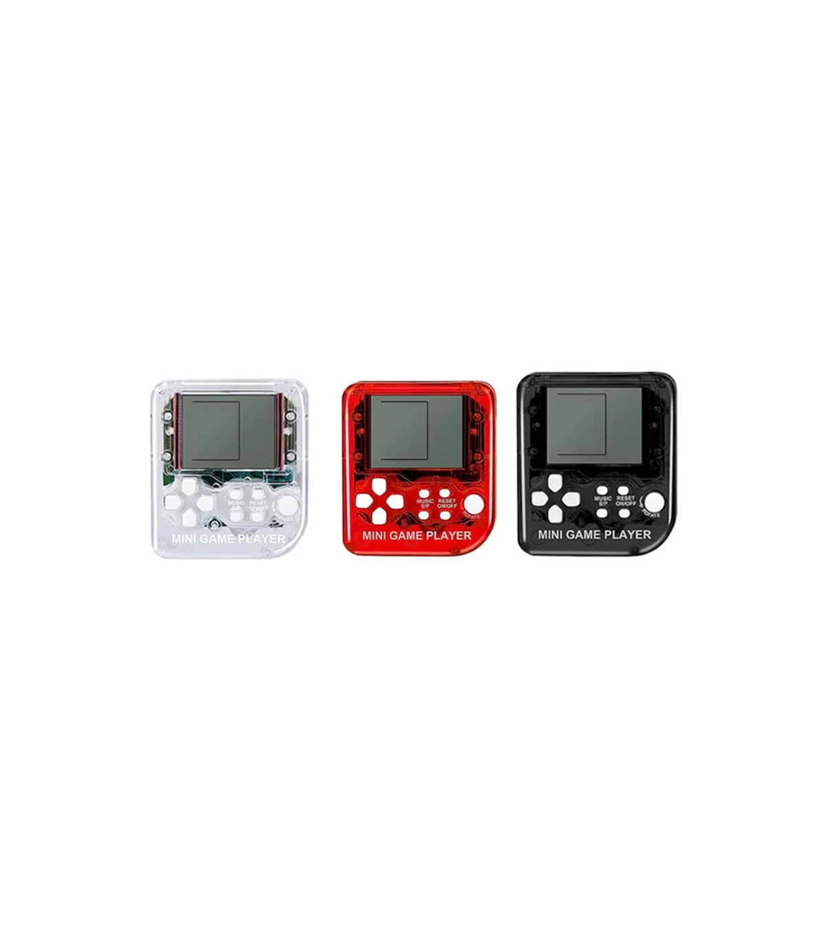 [3Pcs MixedA 3Pcs] Porte-clés de poche portable pour enfants, mini machine de jeu classique, co