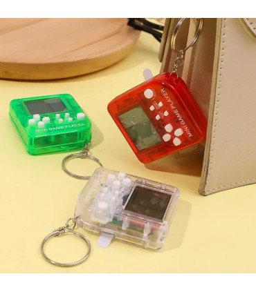 [3Pcs MixedB 1Pcs] Porte-clés de poche portable pour enfants, mini machine de jeu classique, co