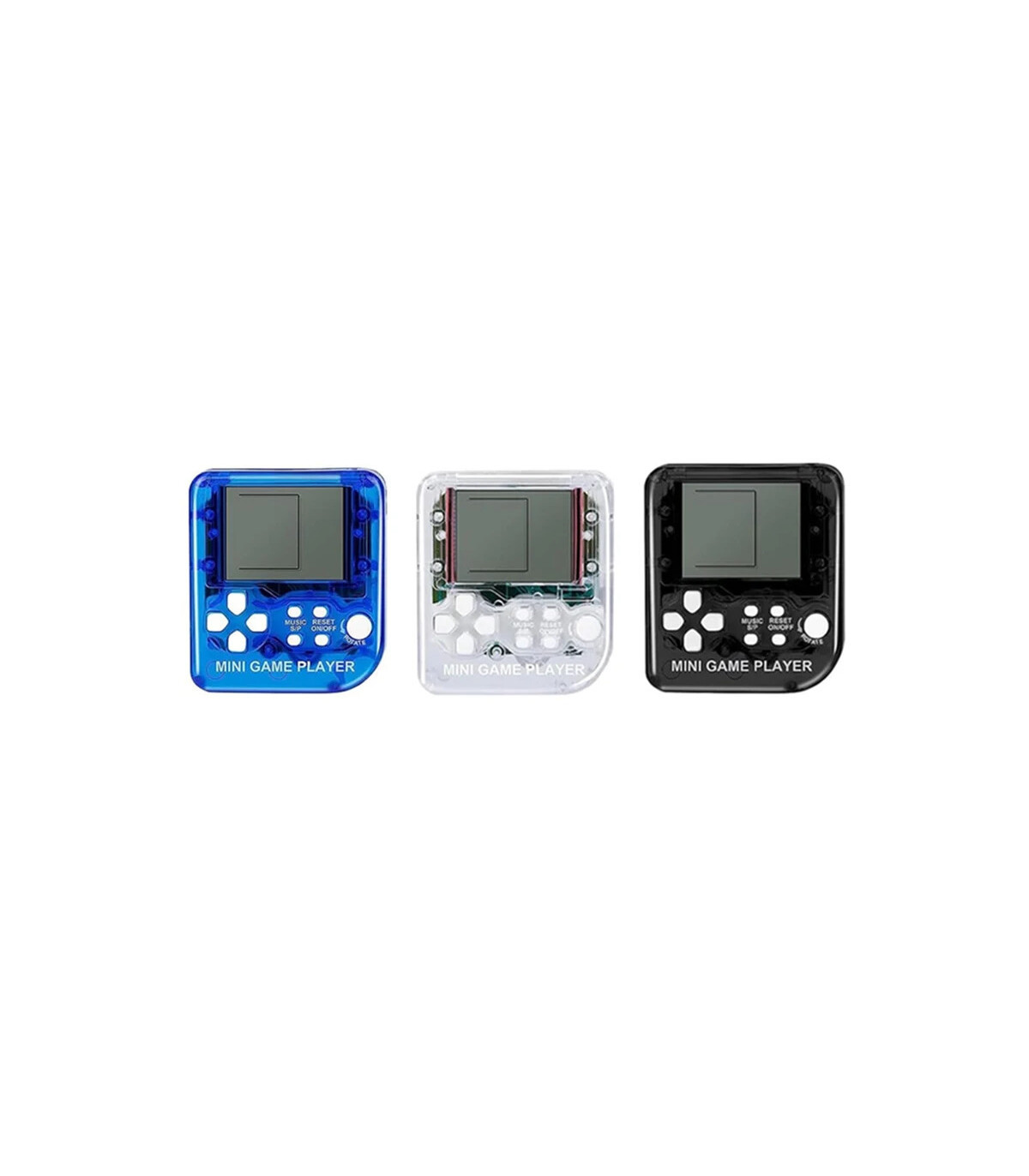 [3Pcs MixedB 3Pcs] Porte-clés de poche portable pour enfants, mini machine de jeu classique, co