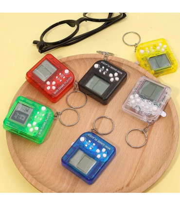 [1Pcs Green 2Pcs] Porte-clés de poche portable pour enfants, mini machine de jeu classique, con