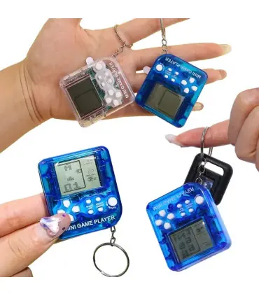 [1Pcs Green 3Pcs] Porte-clés de poche portable pour enfants, mini machine de jeu classique, con