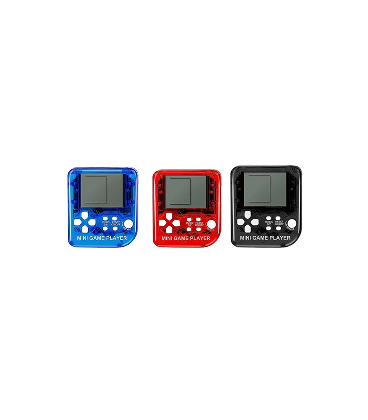 [3Pcs MixedC 1Pcs] Porte-clés de poche portable pour enfants, mini machine de jeu classique, co