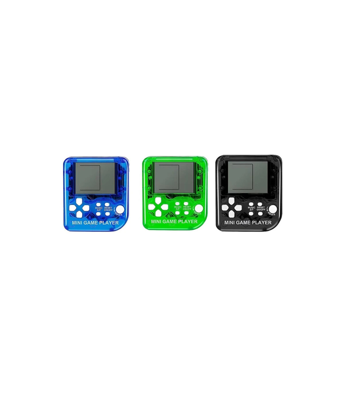 [3Pcs MixedD 1Pcs] Porte-clés de poche portable pour enfants, mini machine de jeu classique, co