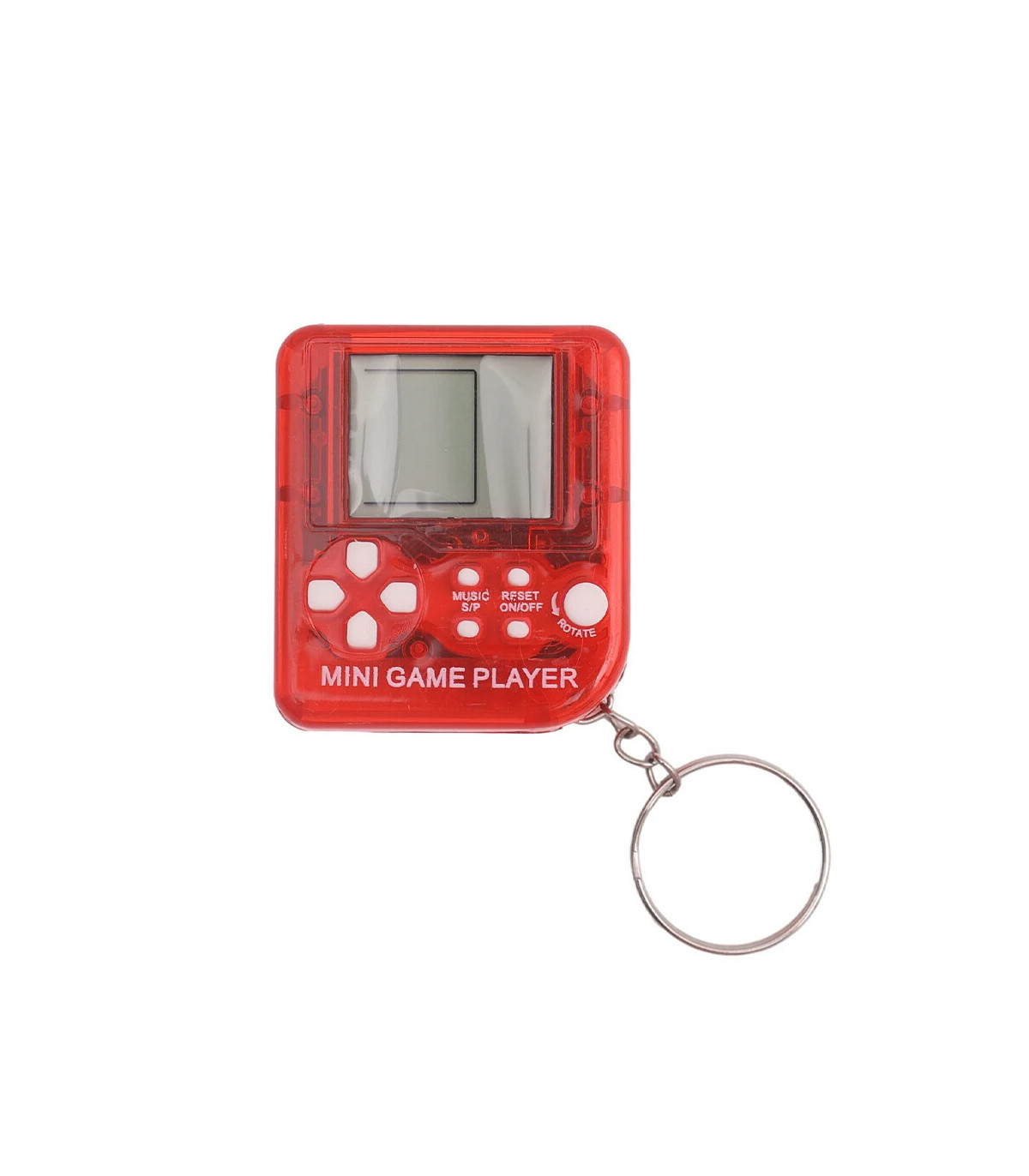 [1Pcs Red 2Pcs] Porte-clés de poche portable pour enfants, mini machine de jeu classique, conso