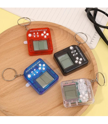 [1Pcs Black 1Pcs] Porte-clés de poche portable pour enfants, mini machine de jeu classique, con