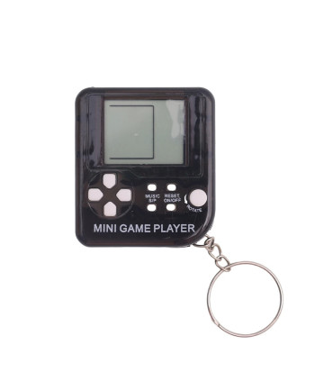 [1Pcs Black 2Pcs] Porte-clés de poche portable pour enfants, mini machine de jeu classique, con