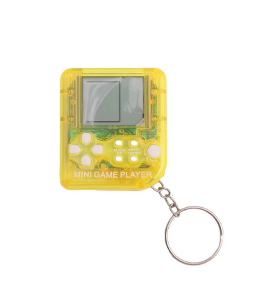 [1Pcs Yellow 1Pcs] Porte-clés de poche portable pour enfants, mini machine de jeu classique, co