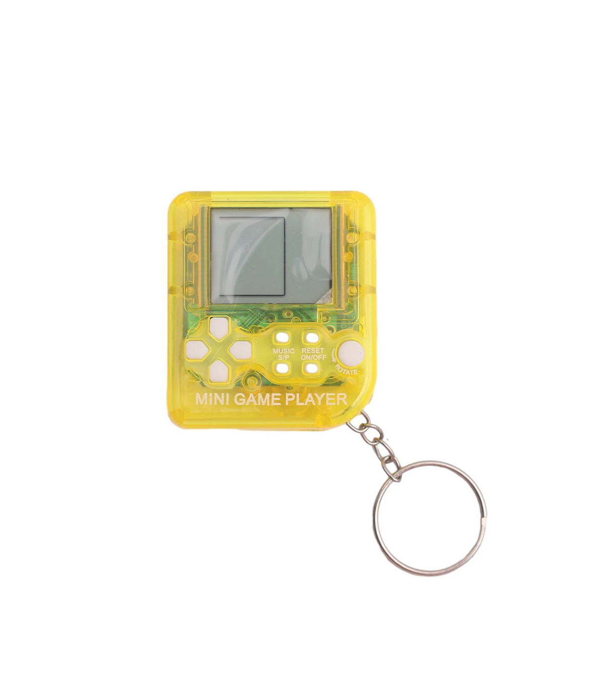 [1Pcs Yellow 1Pcs] Porte-clés de poche portable pour enfants, mini machine de jeu classique, co