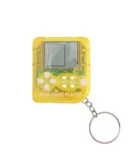 [1Pcs Yellow 2Pcs] Porte-clés de poche portable pour enfants, mini machine de jeu classique, co