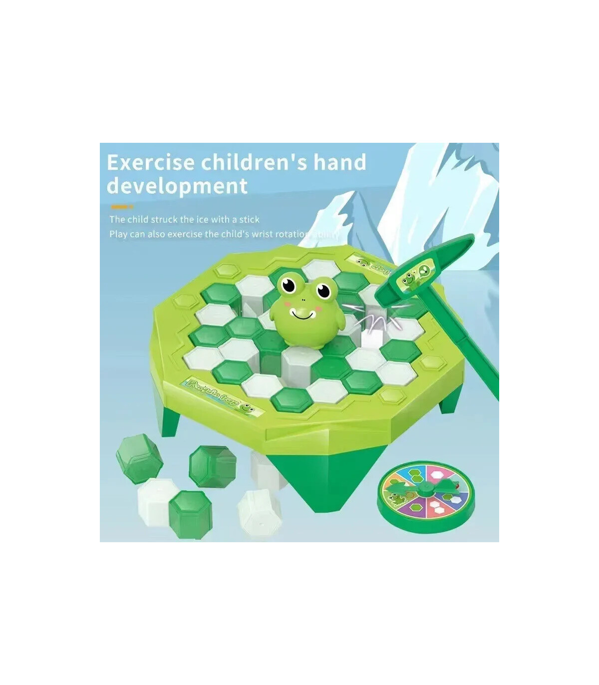 [Blue] Jouet de Compétition Interactive pour Enfant, Jeu de Sauvetage Écologique, Mini Brise-Gl