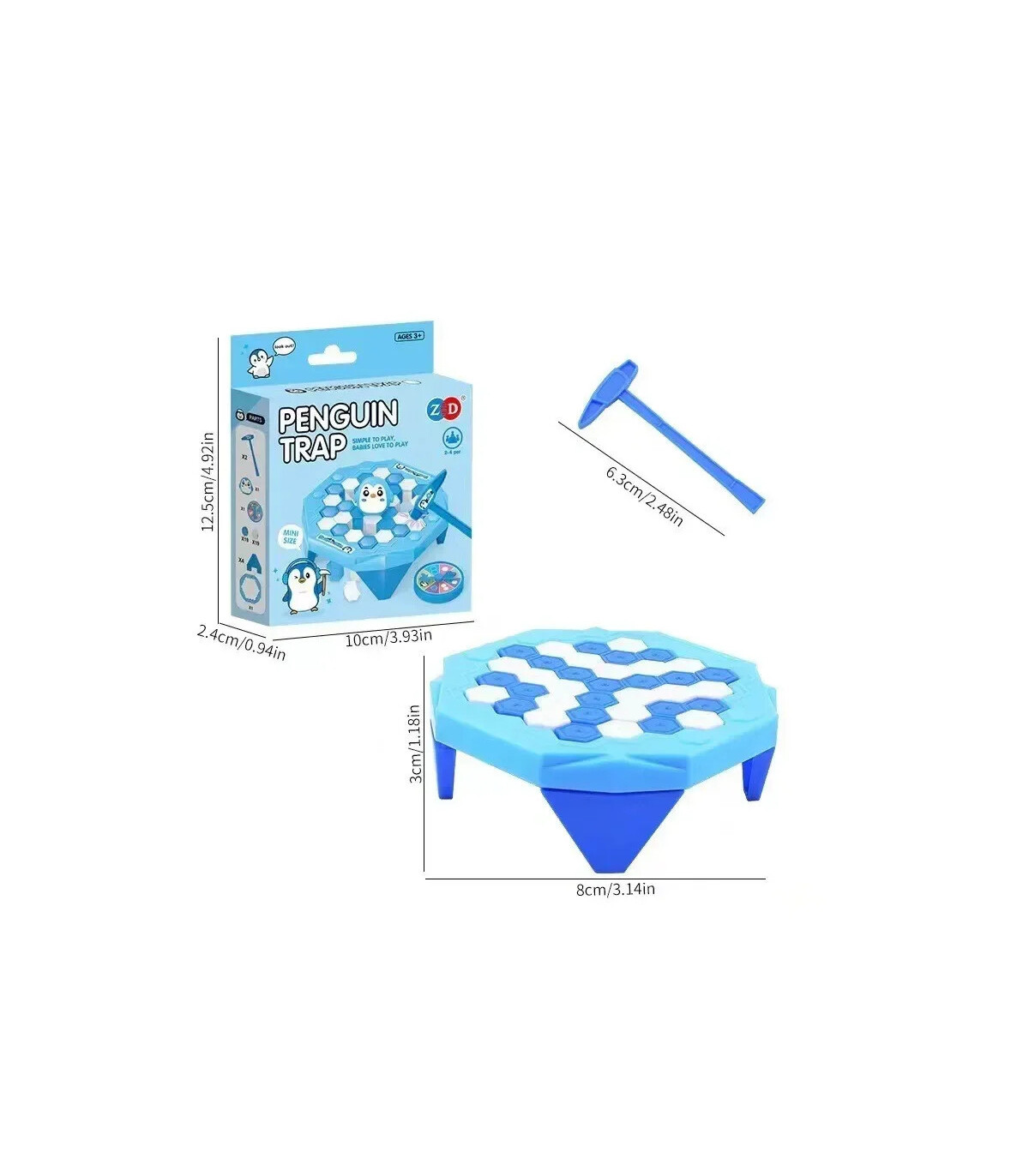 [Blue] Jouet de Compétition Interactive pour Enfant, Jeu de Sauvetage Écologique, Mini Brise-Gl