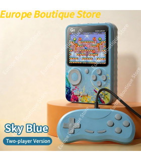 [BLUE With handle] Nouveau G5 intégré 500 jeux Mini Console de jeu vidéo rétro Portable 3.0 pou