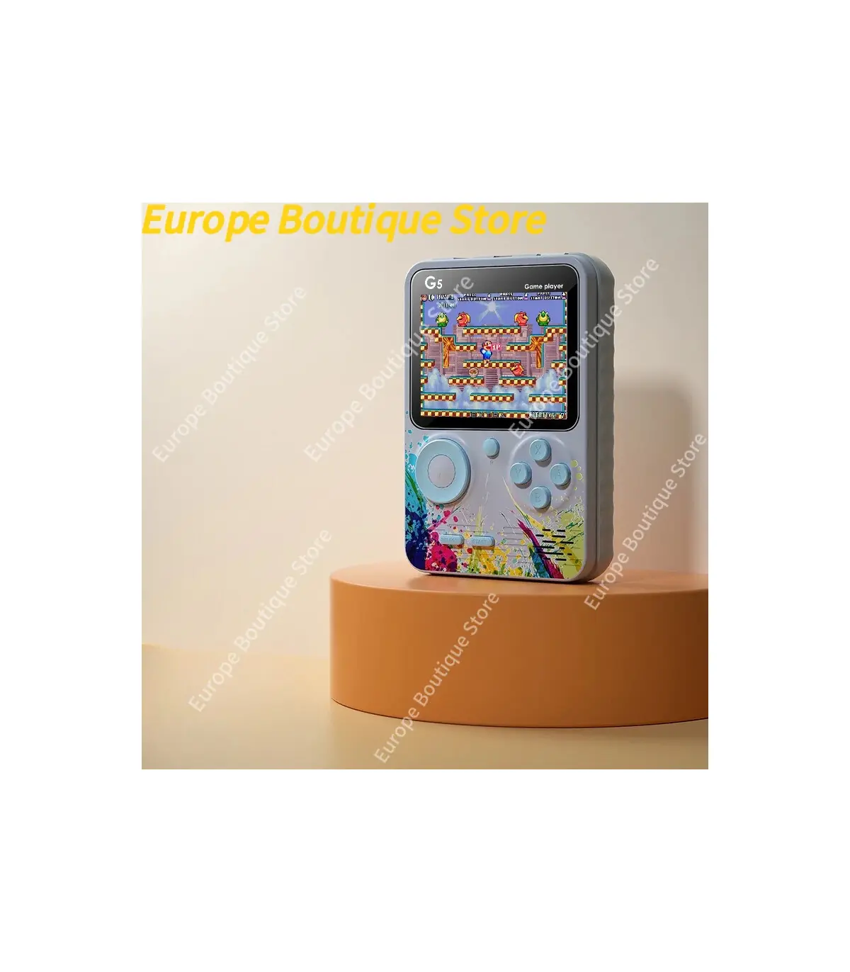 [Cyan] Nouveau G5 intégré 500 jeux Mini Console de jeu vidéo rétro Portable 3.0 pouces classiqu