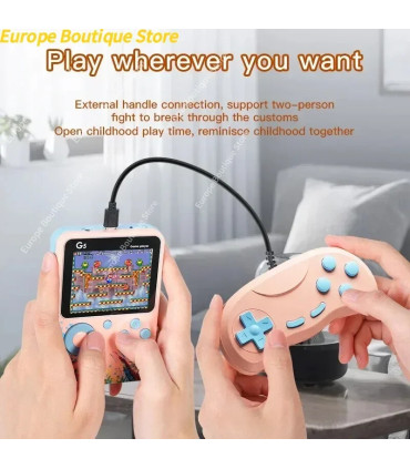 [Dégradé rouge] Nouveau G5 intégré 500 jeux Mini Console de jeu vidéo rétro Portable 3.0 pouces