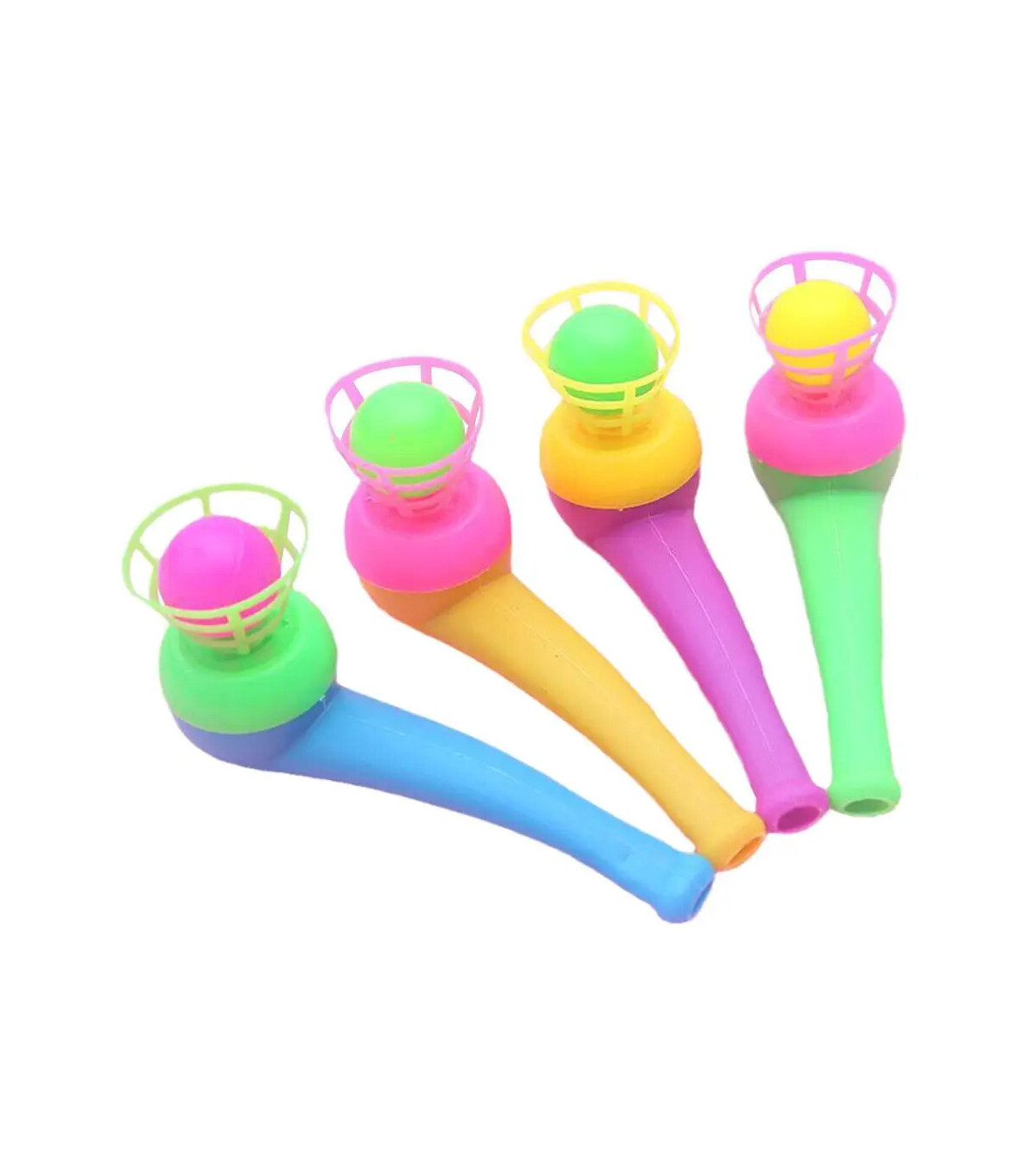 [4PCS RANDOM] Jouets de balle soufflante de tuyau en plastique pour enfants, jeux de sport de p