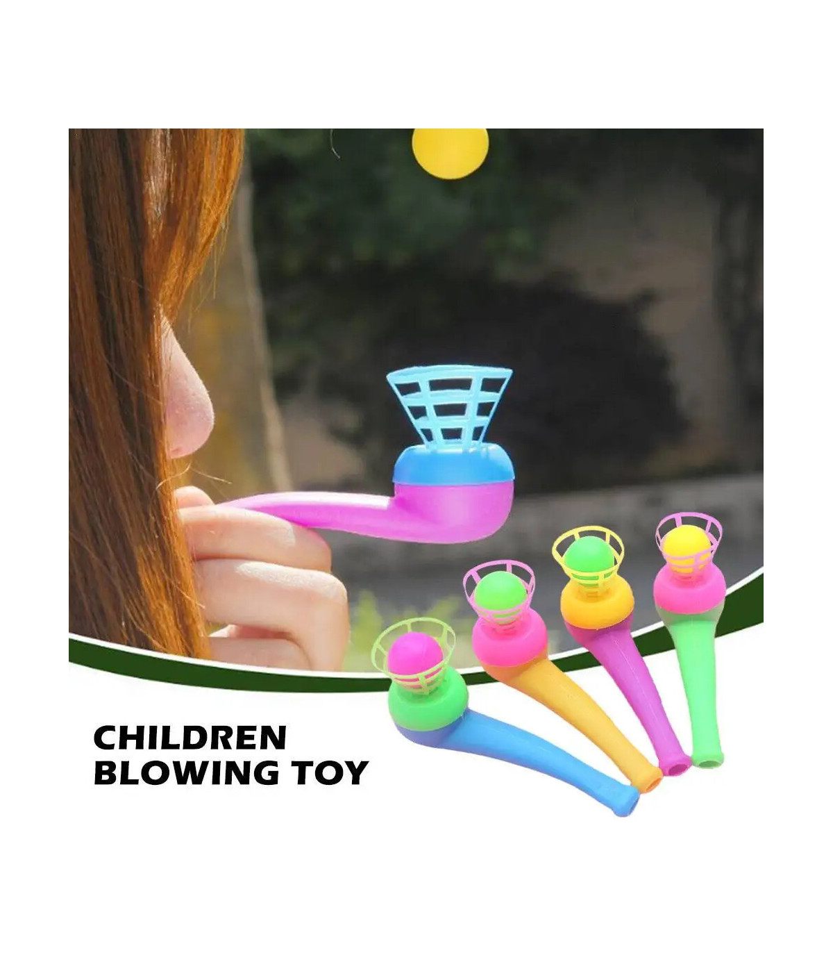 [4PCS RANDOM] Jouets de balle soufflante de tuyau en plastique pour enfants, jeux de sport de p