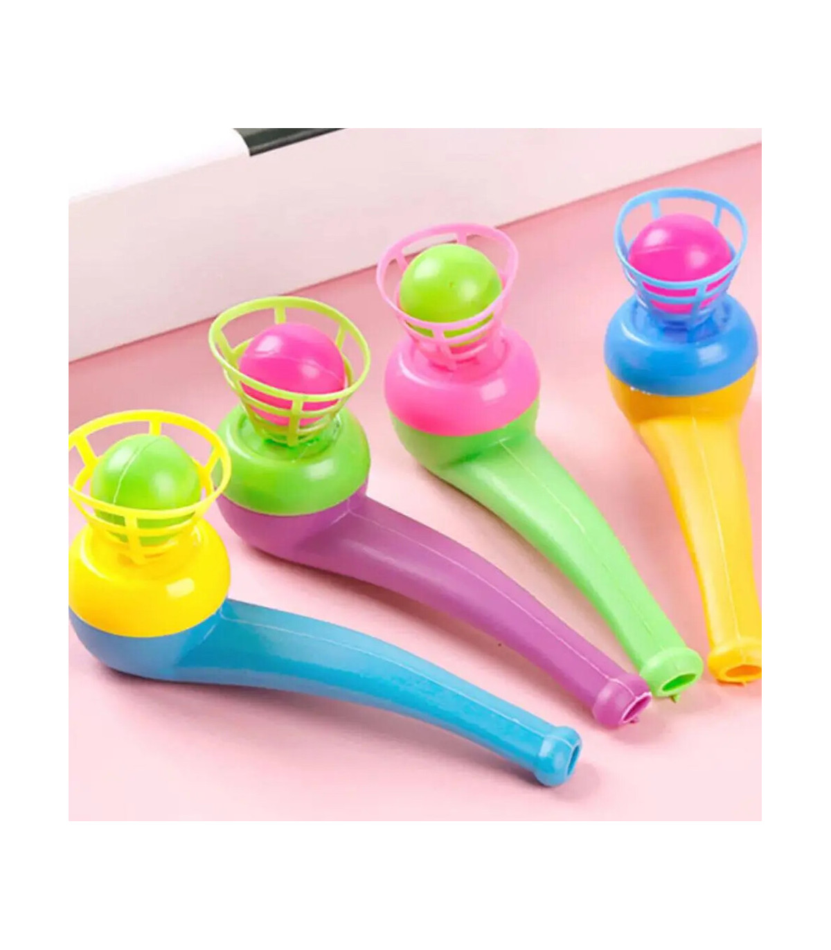[4PCS RANDOM] Jouets de balle soufflante de tuyau en plastique pour enfants, jeux de sport de p