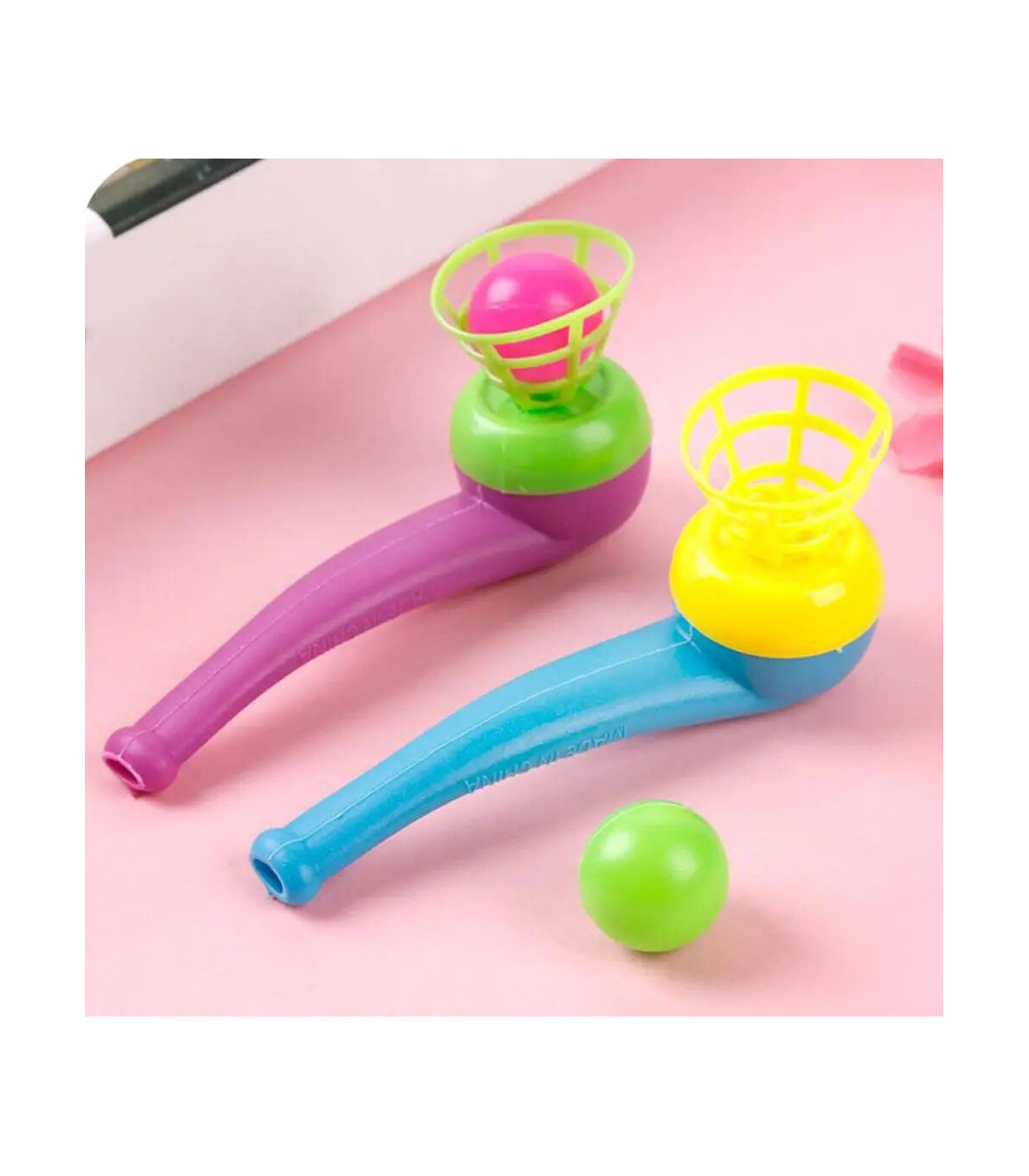 [4PCS RANDOM] Jouets de balle soufflante de tuyau en plastique pour enfants, jeux de sport de p