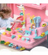 [A-pink-4-car] Jeu de pistes de voiture sur Rail de course pour enfants, planche de Train, stat