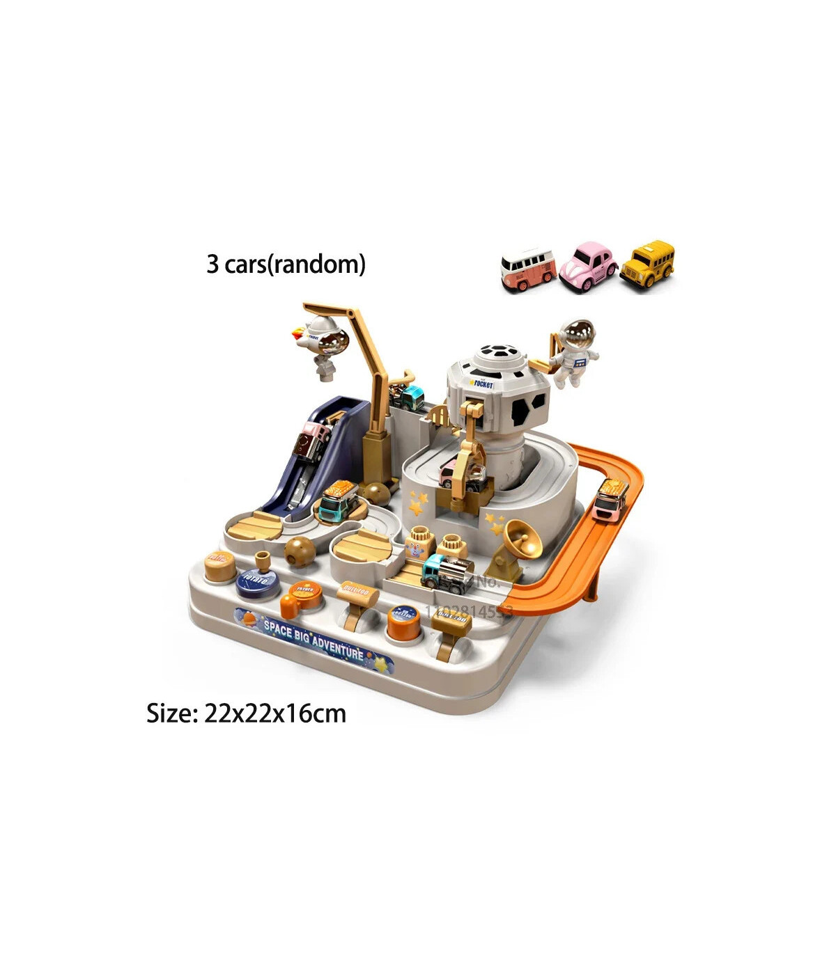 [B-Macaroon-4-car] Jeu de pistes de voiture sur Rail de course pour enfants, planche de Train, 