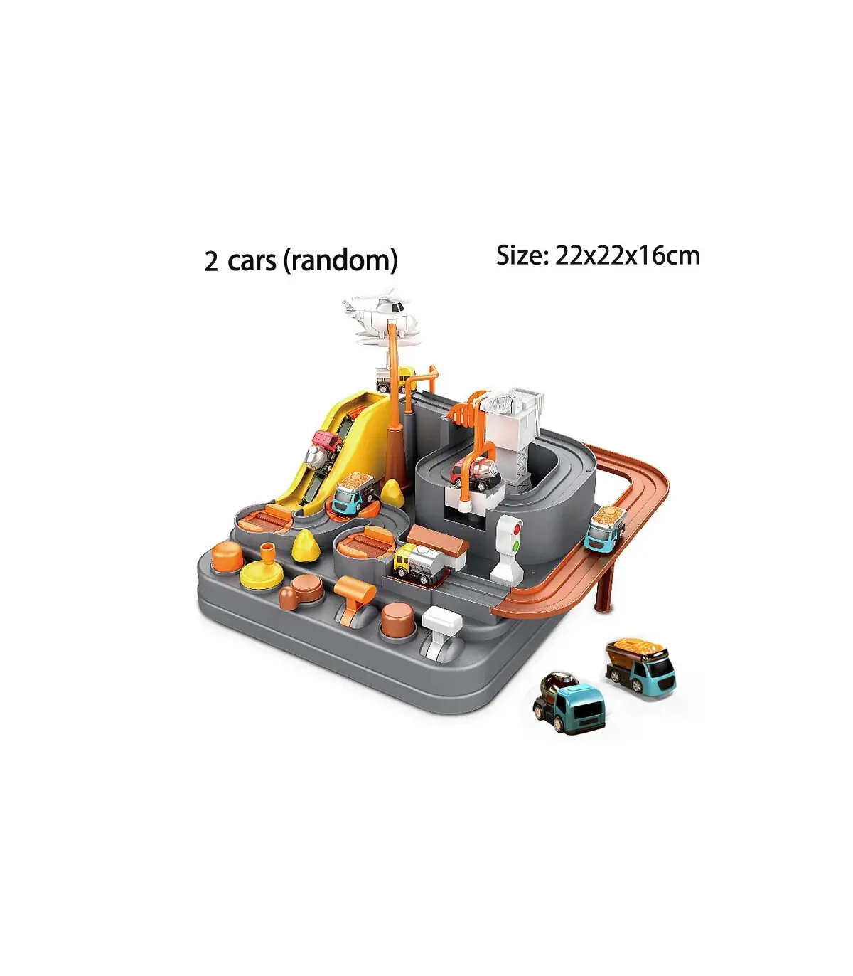 [A-black-2-car] Jeu de pistes de voiture sur Rail de course pour enfants, planche de Train, sta