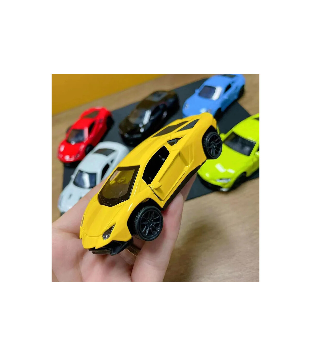 [Yellow] Modèle de voiture en alliage moulé sous pression 1:43, jouet de Simulation en métal po