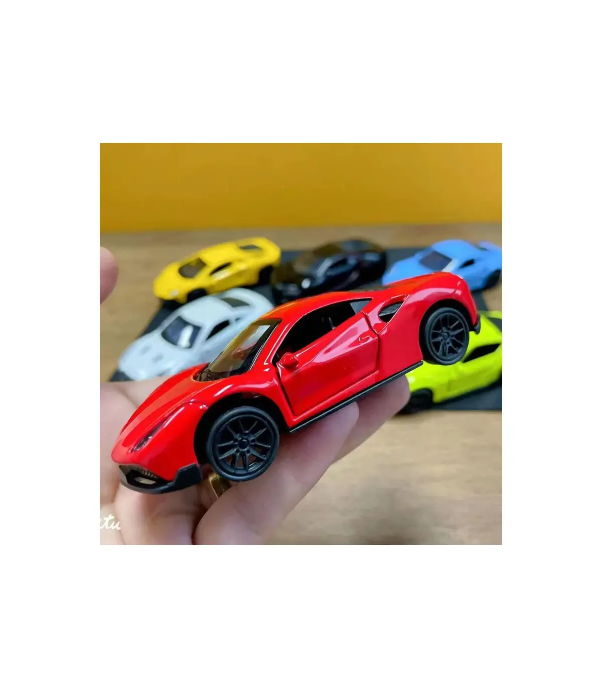[Red] Modèle de voiture en alliage moulé sous pression 1:43, jouet de Simulation en métal pour 
