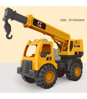 [Crane] Modèle de véhicule d\'ingénierie de grande taille, pelle en plastique, grue, mélangeur, 