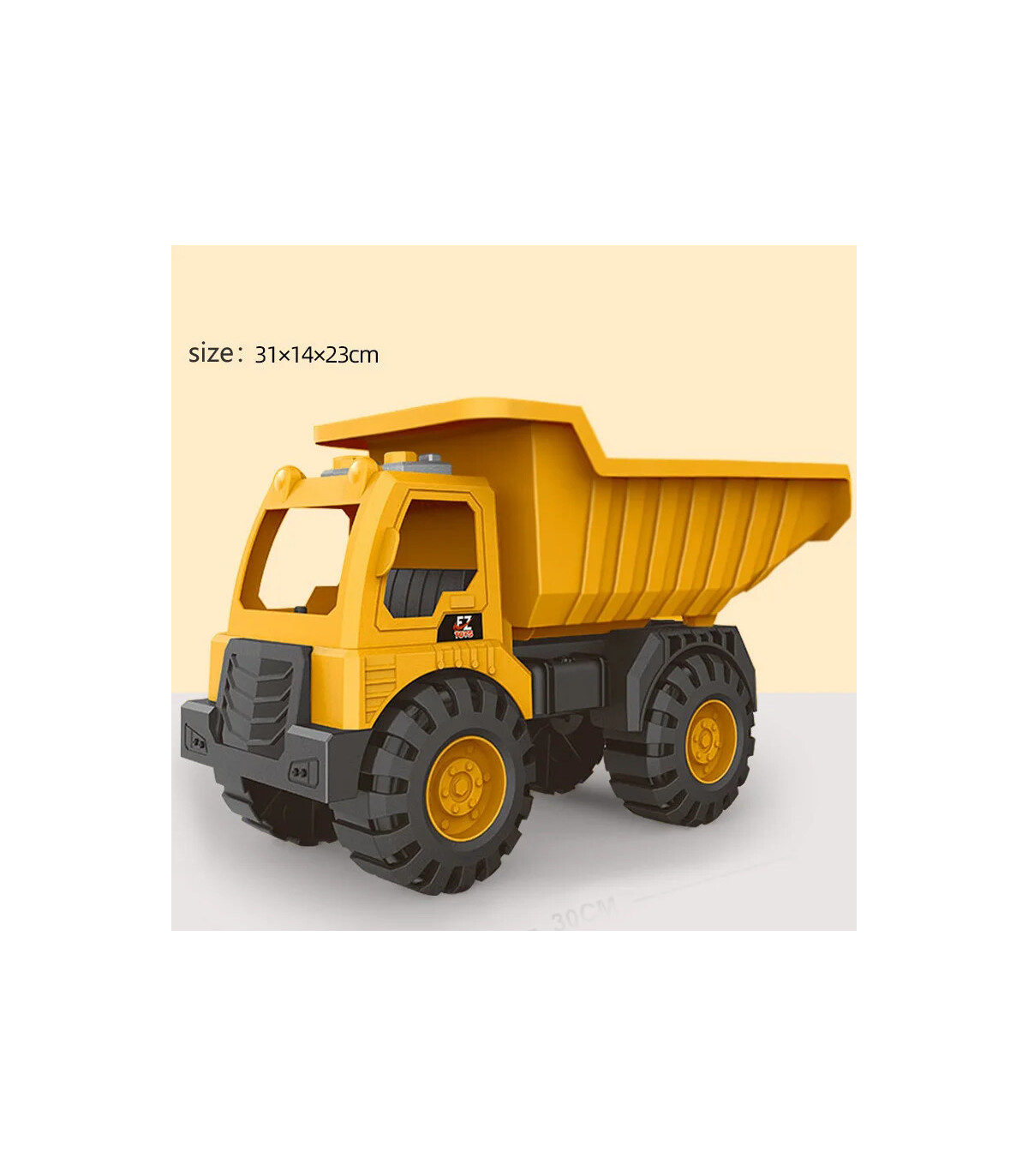 [Dump truck] Modèle de véhicule d\'ingénierie de grande taille, pelle en plastique, grue, mélang