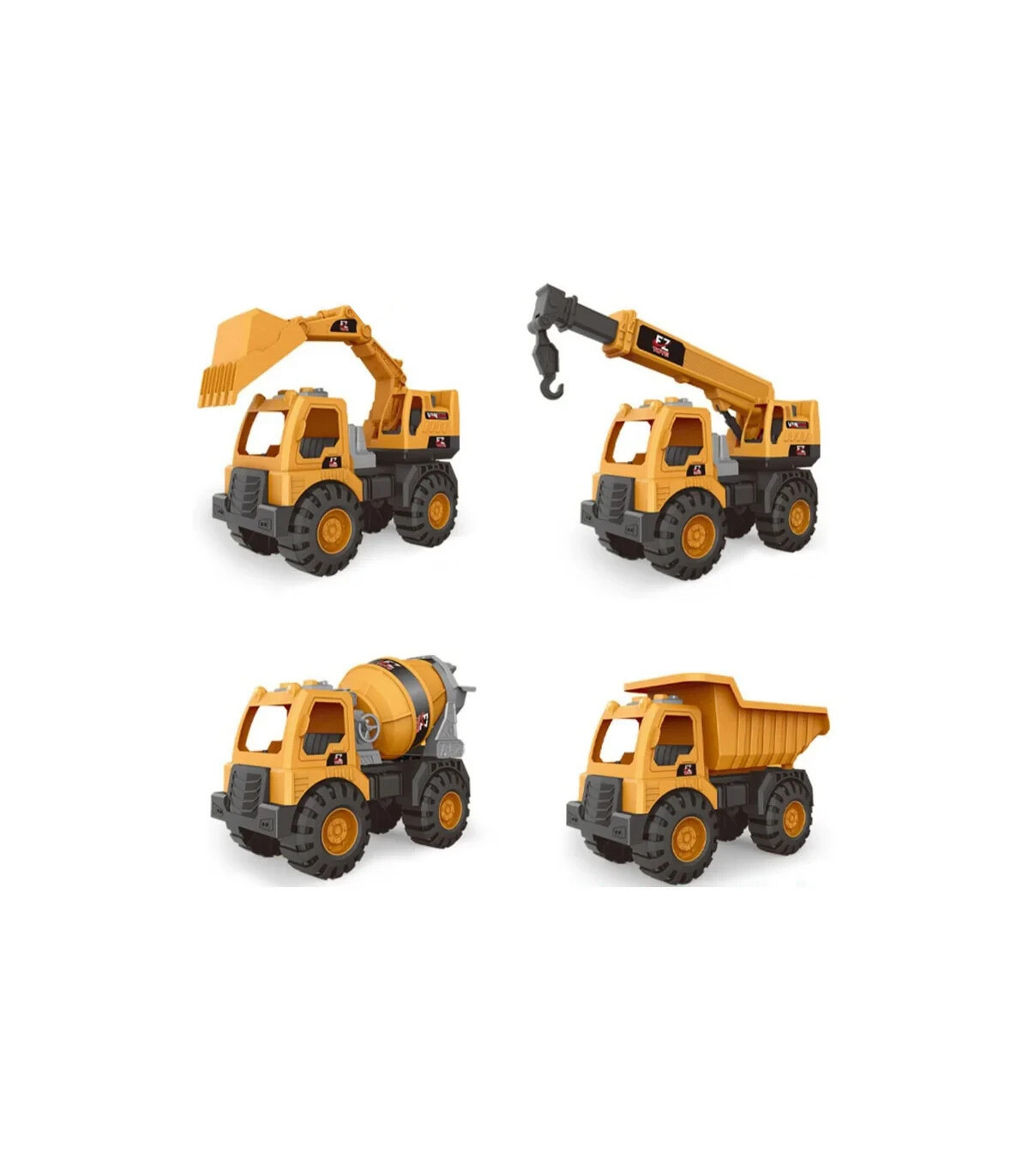 [Dump truck] Modèle de véhicule d\'ingénierie de grande taille, pelle en plastique, grue, mélang