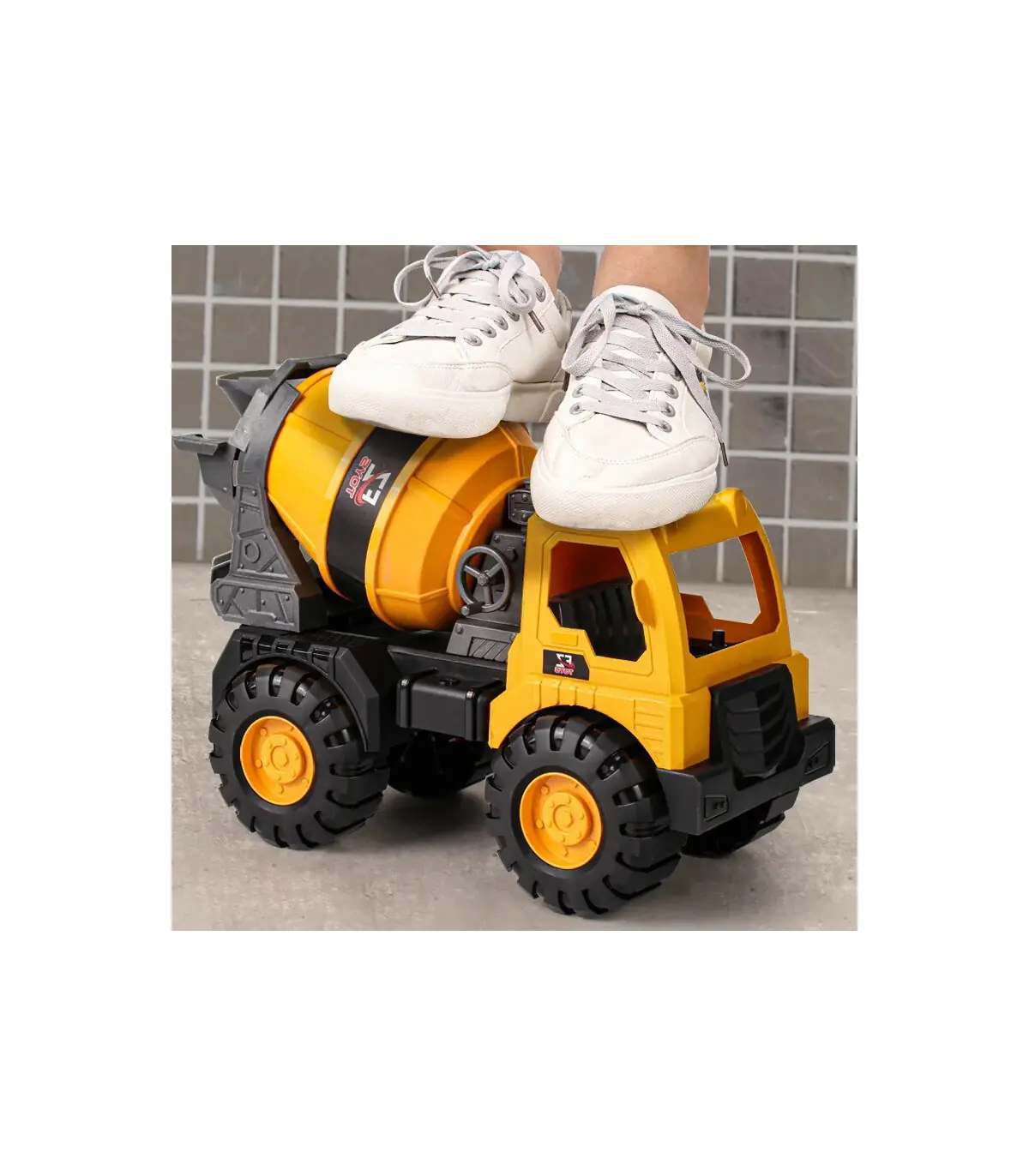 [Dump truck] Modèle de véhicule d\'ingénierie de grande taille, pelle en plastique, grue, mélang