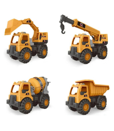 [Excavator] Modèle de véhicule d\'ingénierie de grande taille, pelle en plastique, grue, mélange