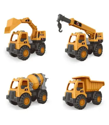 [Excavator] Modèle de véhicule d\'ingénierie de grande taille, pelle en plastique, grue, mélange