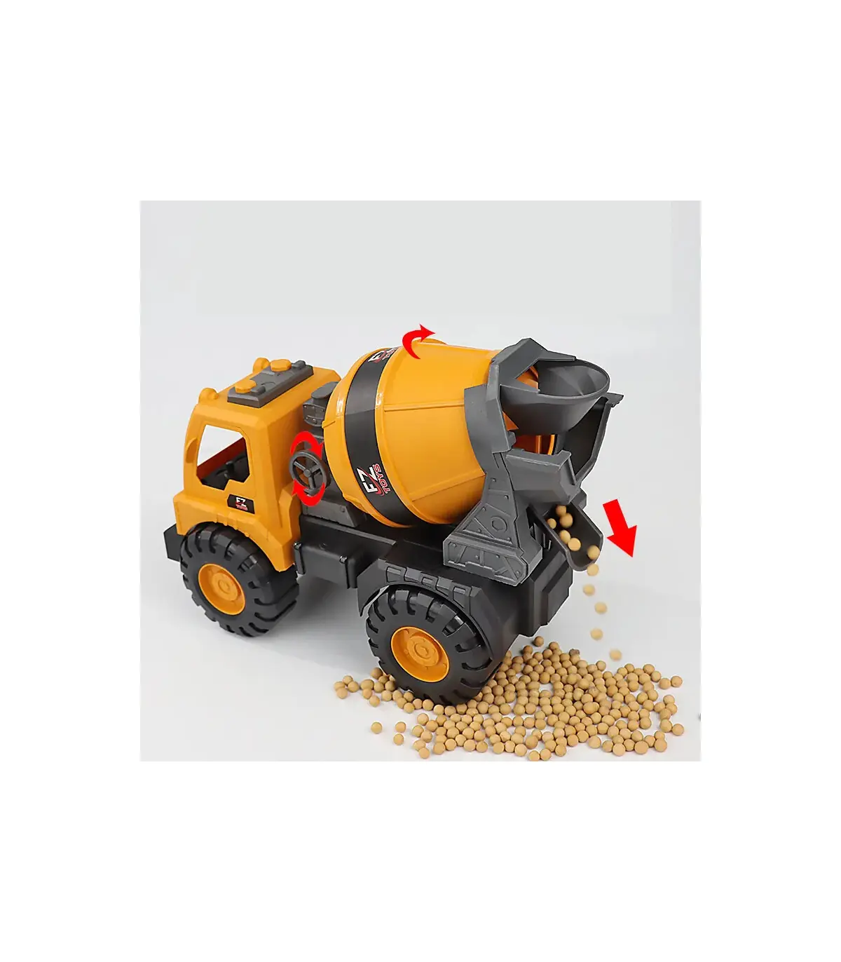 [Excavator] Modèle de véhicule d\'ingénierie de grande taille, pelle en plastique, grue, mélange