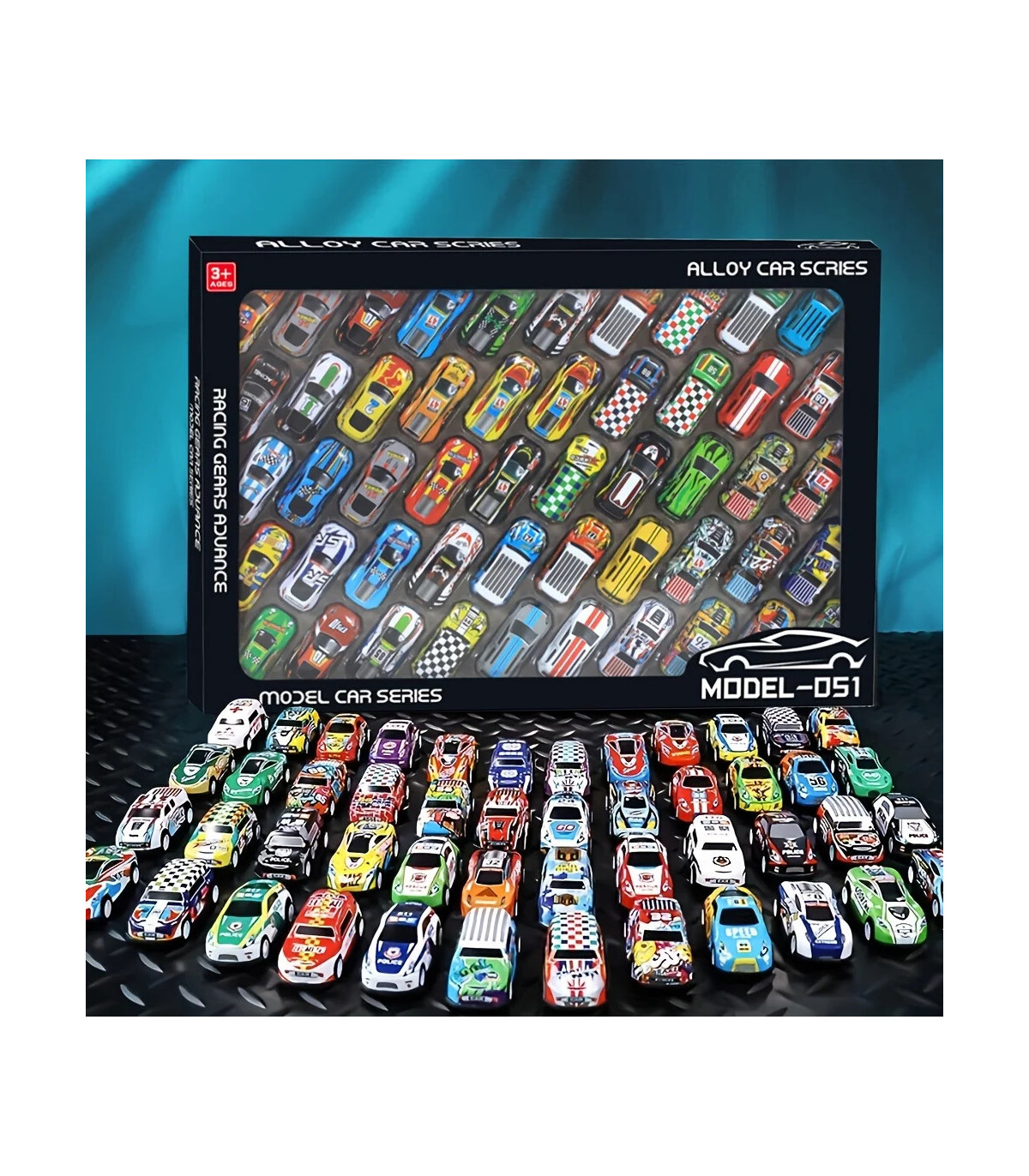 [30pcs Pullback cars] Ensemble de jouets de voitures de 3 pouces, 50 pièces, voitures de moulag