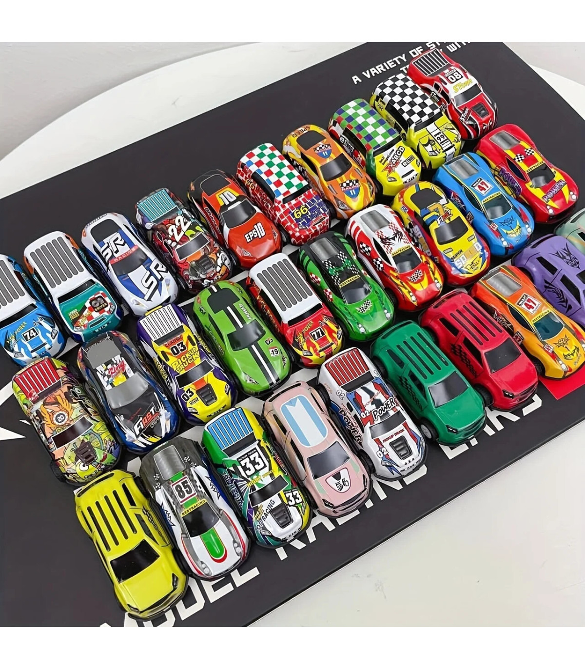 [30pcs Pullback cars] Ensemble de jouets de voitures de 3 pouces, 50 pièces, voitures de moulag