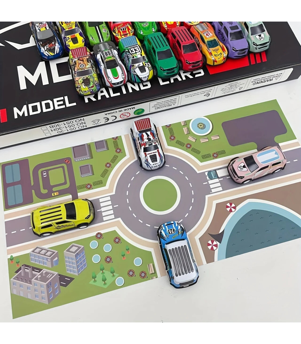 [30pcs Pullback cars] Ensemble de jouets de voitures de 3 pouces, 50 pièces, voitures de moulag