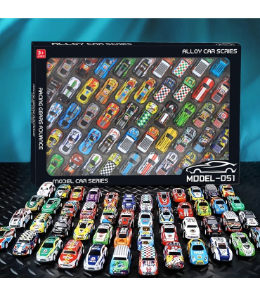 [50 vehicles] Ensemble de jouets de voitures de 3 pouces, 50 pièces, voitures de moulage en all