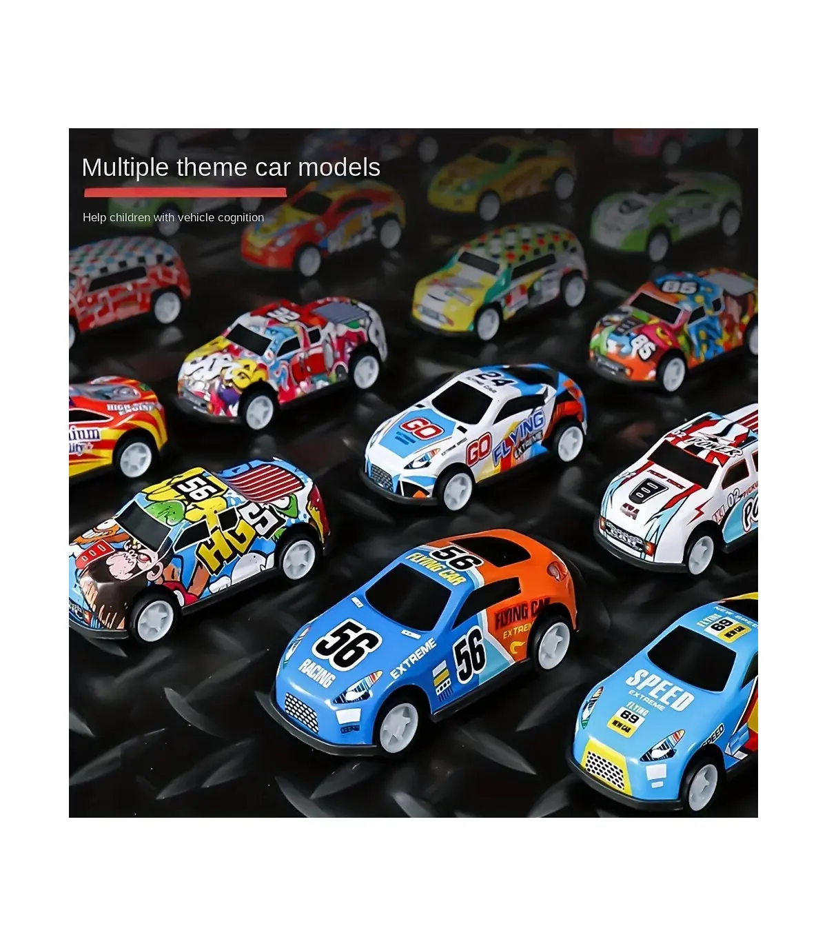 [50 vehicles] Ensemble de jouets de voitures de 3 pouces, 50 pièces, voitures de moulage en all