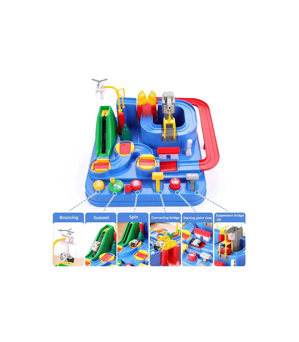 [B-Macaroon-4-car] Modèle de voiture sur Rail de course, jouets éducatifs pour enfants, jeu d\'a