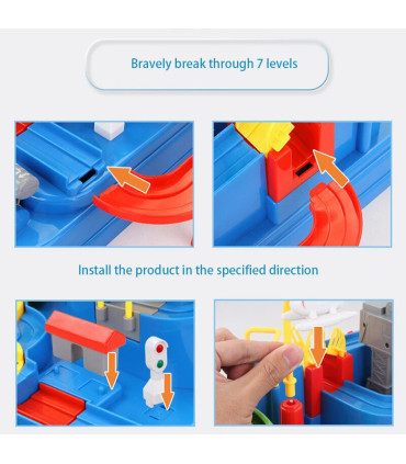 [B-Macaroon-4-car] Modèle de voiture sur Rail de course, jouets éducatifs pour enfants, jeu d\'a