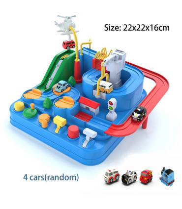 [D-cyan-2-car] Modèle de voiture sur Rail de course, jouets éducatifs pour enfants, jeu d\'avent